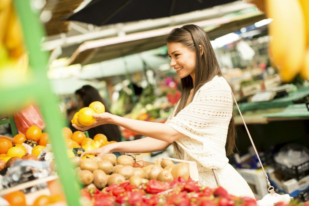 Woman on market