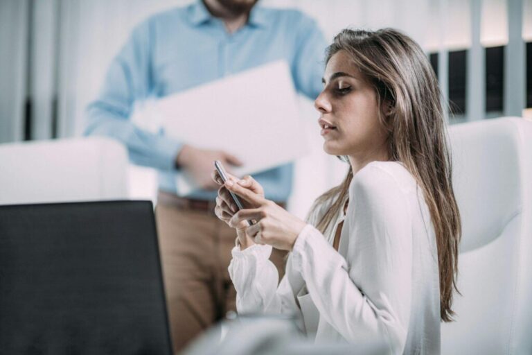 Workplace Bullying. Male Boss Humiliates New Female Employee