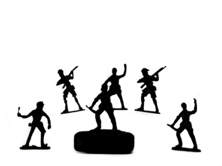 Toy soldiers war scene