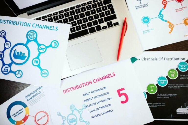 marketing distribution channels plan on office desk