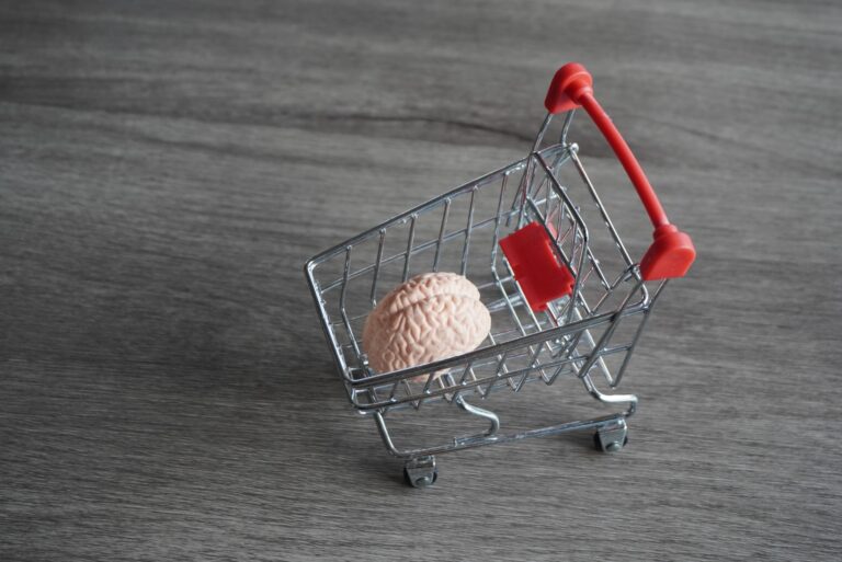 A human brain inside shopping carts.