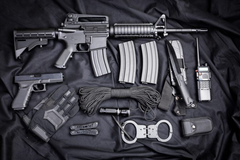 modern weapon, black background