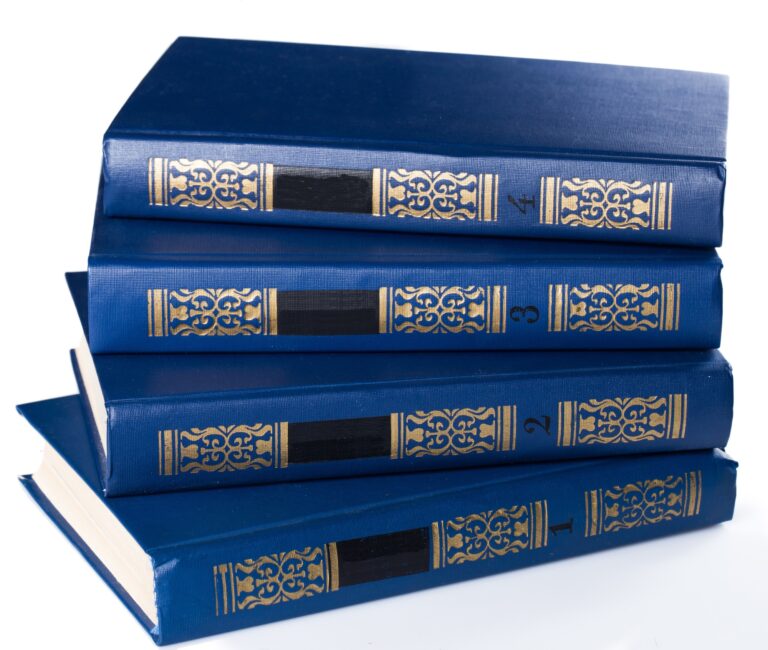 Books. Stack of old books on white background