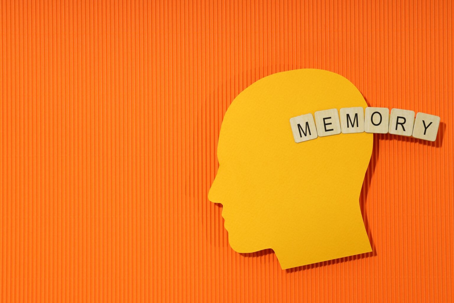 Concept of problems with memory, amnesia, space for text